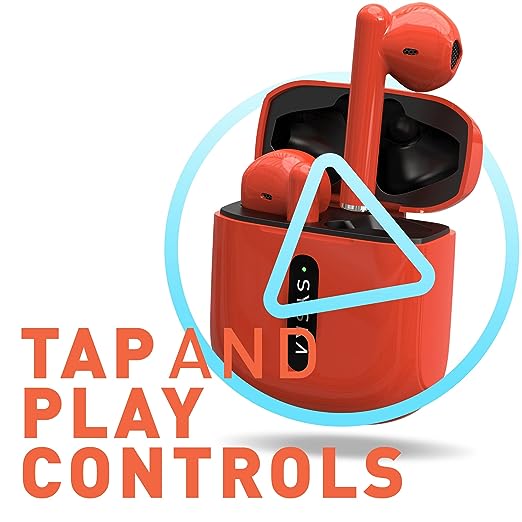 Syska Sonic Buds IEB450 True Wireless Earbuds with Ultra Sync Technology, 20Hr Play BackTime, Tap N Play Touch Control, Light Weight, IPX4 Water Resistant (Cherry Red, Made in India) Syska Sonic Buds IEB450 True Wireless Earbuds with Ultra Sync Technology, 20Hr Play BackTime, Tap N Play Touch Control, Light Weight, IPX4 Water Resistant (Cherry Red, Made in India)